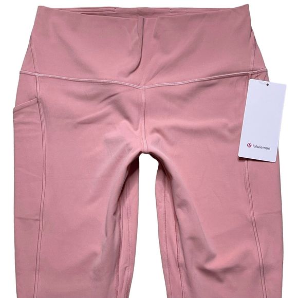 Lululemon NWT Align High Rise Pant With Side Pockets 25'' Pink Savannah Size 12 - Picture 5 of 11